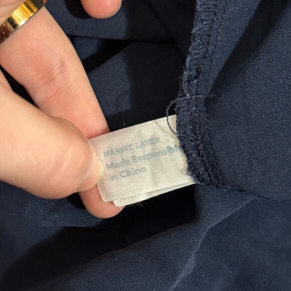 Women's Size S Marine Layer Tencel Allison Pant Navy Blue Stretchy Dolphin Hem - Picture 6 of 7